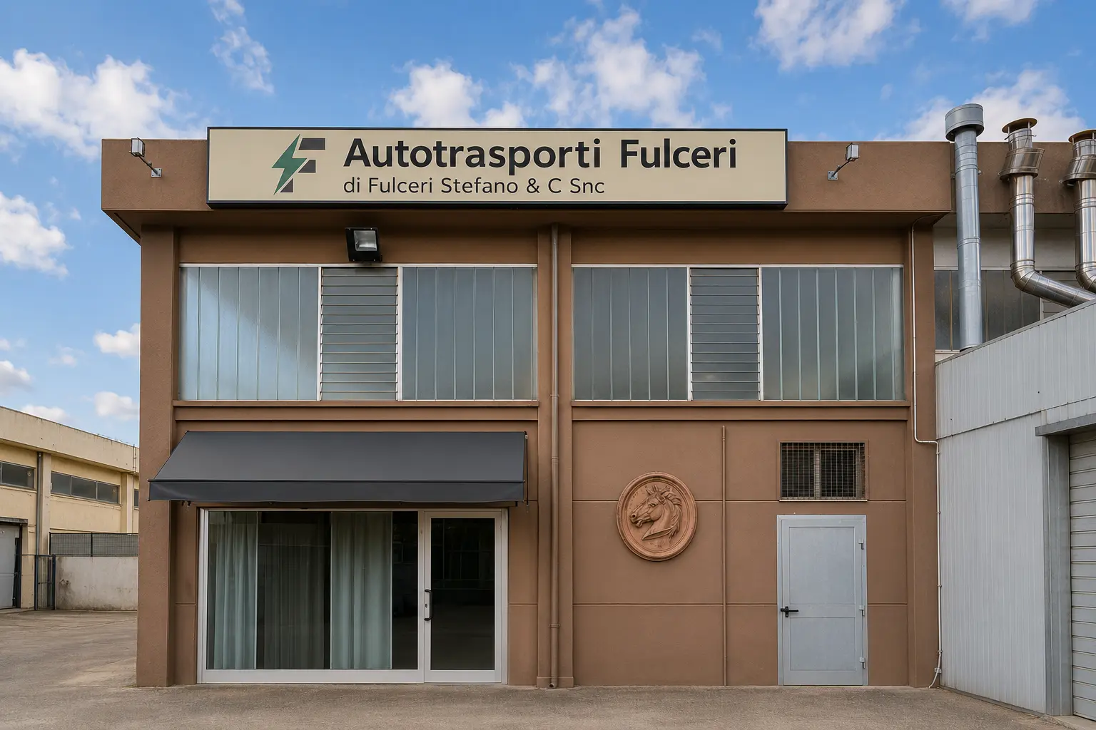 Rappresentazione architettonica della sede operativa Autotrasporti Fulceri