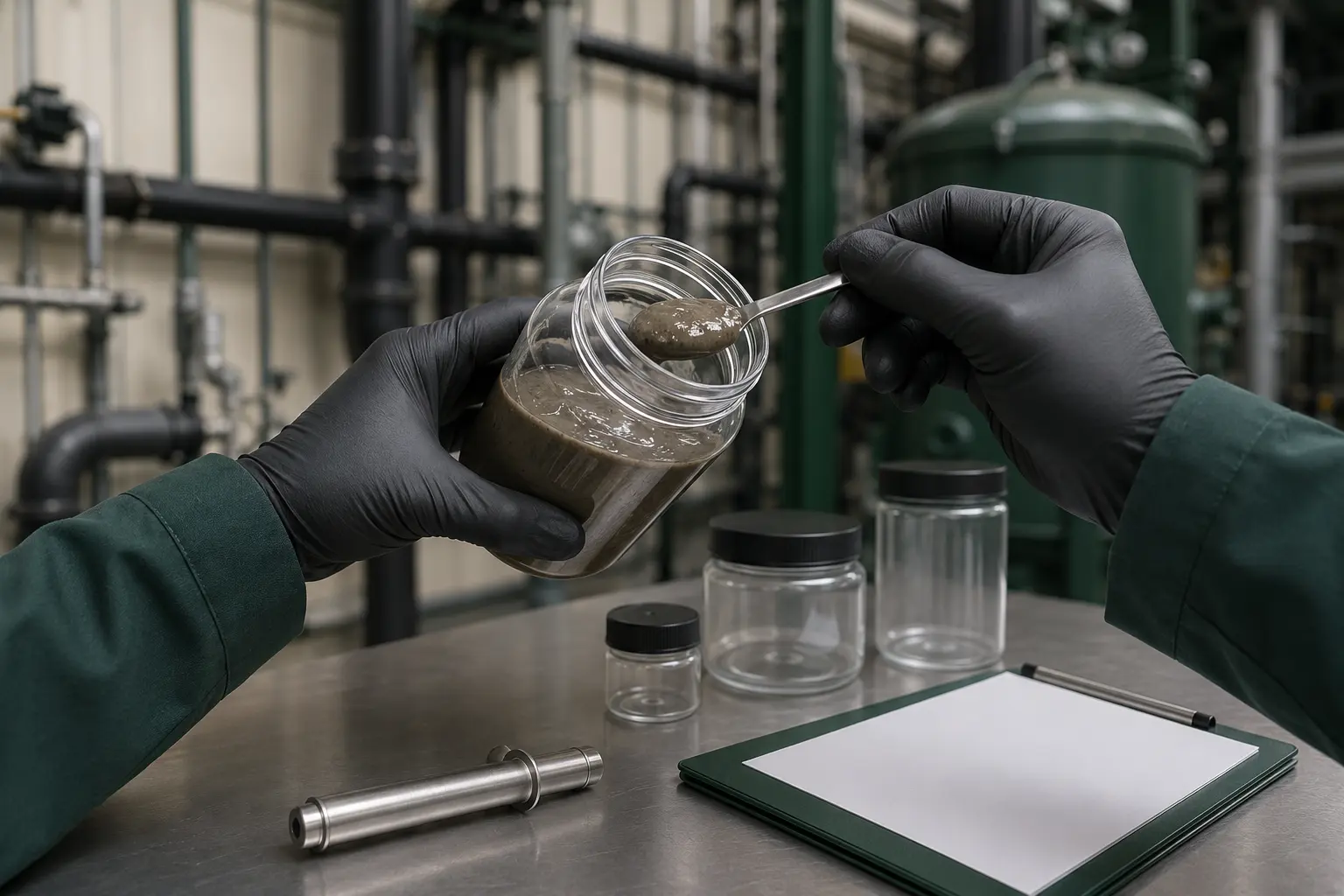 Campionamento tecnico di un materiale in un contesto industriale